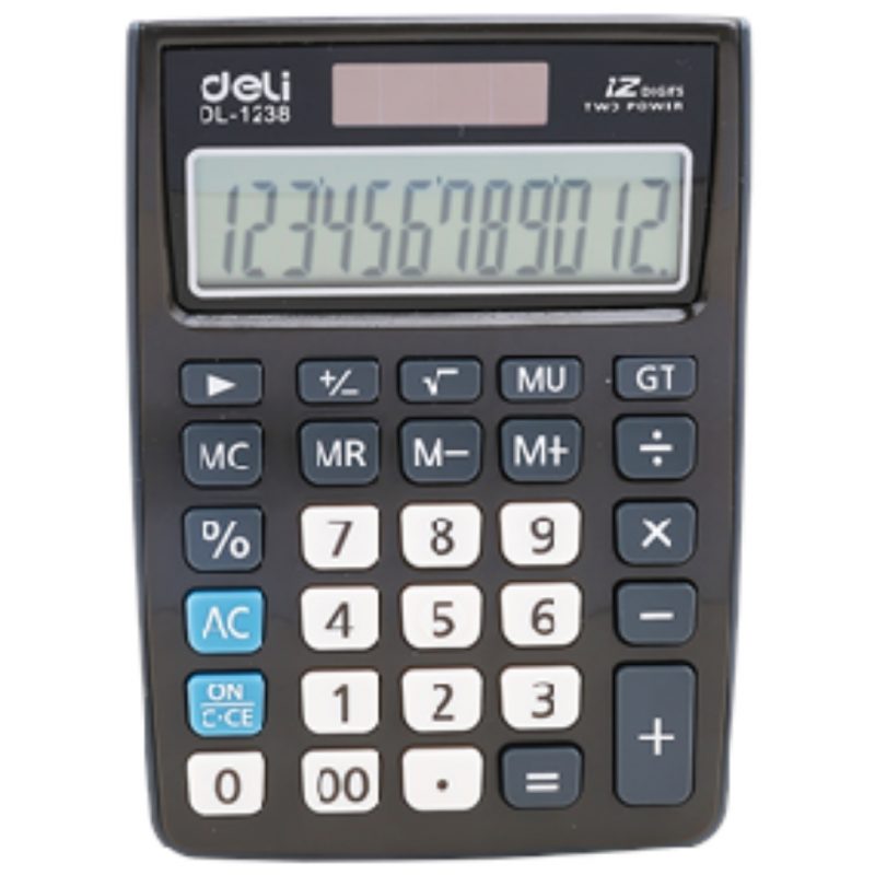 DELI TOUCH CALCULATOR 1238 BLUE