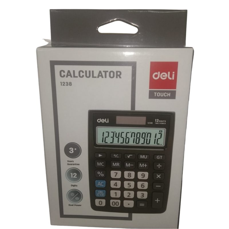 DELI TOUCH CALCULATOR 1238 BLUE - Image 2