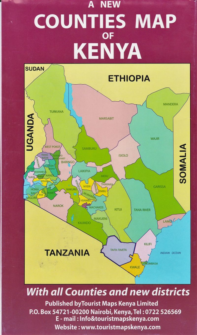 A NEW TOURIST SAFARI MAP OF KENYA