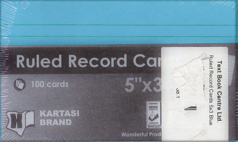 ECONOMIC RECORD CARD 5X3