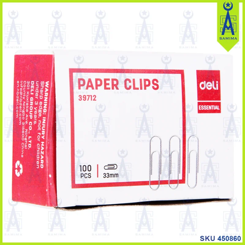 DELI CLIP PAPER 100PCS 33MM E39712