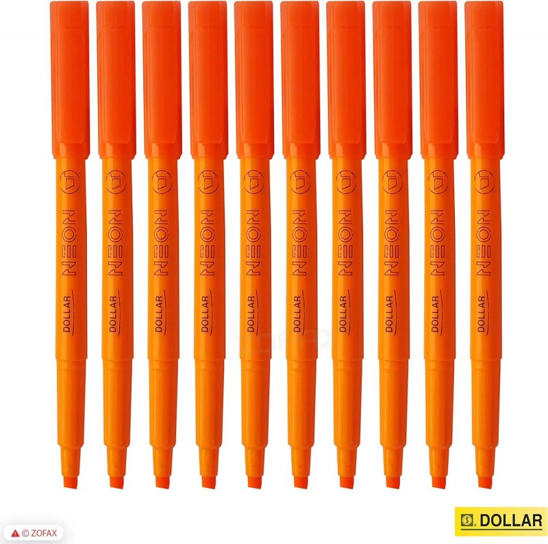 DOLLAR HIGHLIGHTER CHISEL TIP ORANGE - Image 2