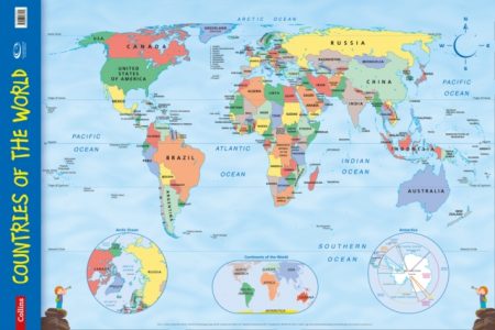 Countries of the World : Wall Map - 9780007536139