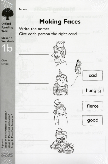 Oxford Reading Tree: Level 1+: Workbooks: Workbook 1B (Pack of 6) - 9780198456124