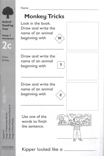 Oxford Reading Tree: Level 2: Workbooks: Workbook 2C (Pack of 6) - 9780198456148