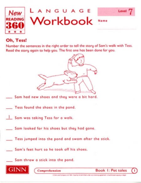 Reading 360 Language Resource Workbook 7 pack of 8 - 9780602307400
