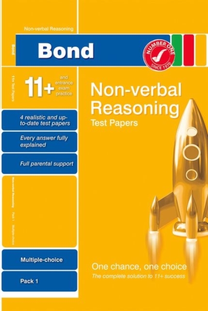 Bond 11+ Test Papers Non-Verbal Reasoning Multiple Choice Pack 1 - 9780748784950