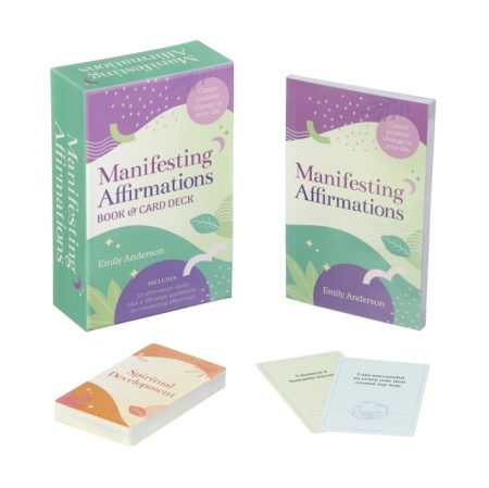 Manifesting Affirmations Book & Card Deck : Create Positive Change in Your Life. Includes 50 Affirmation Cards Plus a 128-Guidebook on Manifesting Effectively - 9781398805569