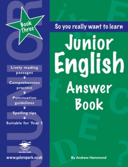 Junior English Book 3 Answer Book - 9781902984858