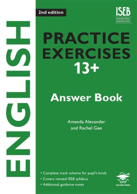 English Practice Exercises 13+ Answer Book Practice Exercises for Common Entrance Preparation - 9781907047879