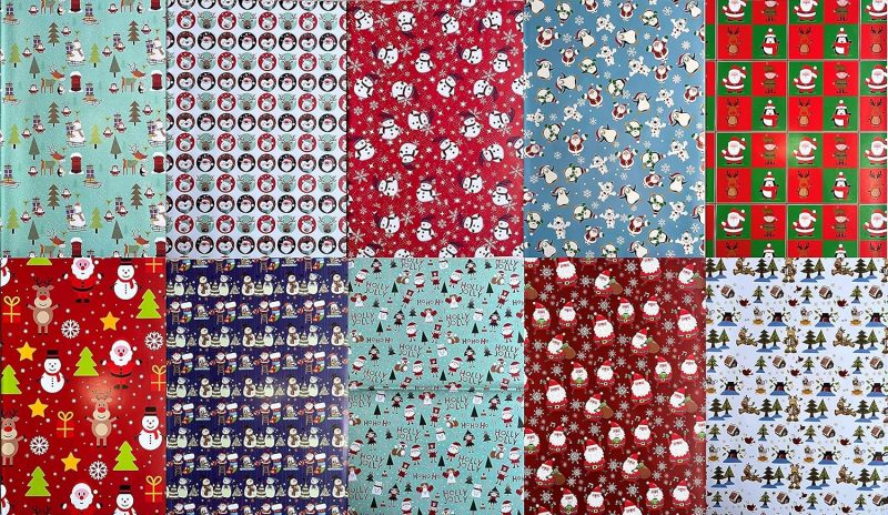 ASSORTED MATT PAPER TYPE WRAPPING PAPER 50X70CM