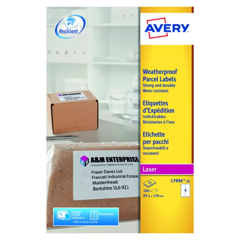 WEATHERPROOF SHIP LBLBS 99.1X139MM