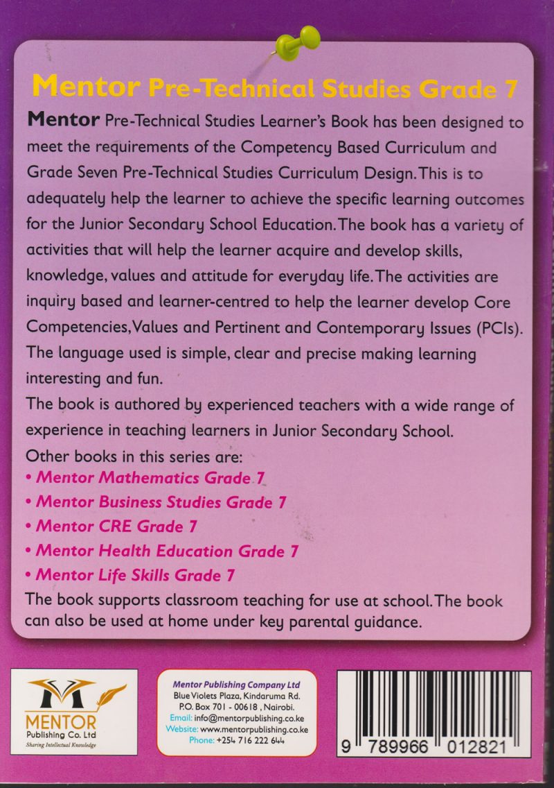 MENTOR PRE-TECHNICCAL STUDIES TG GRADE 7 - Image 2