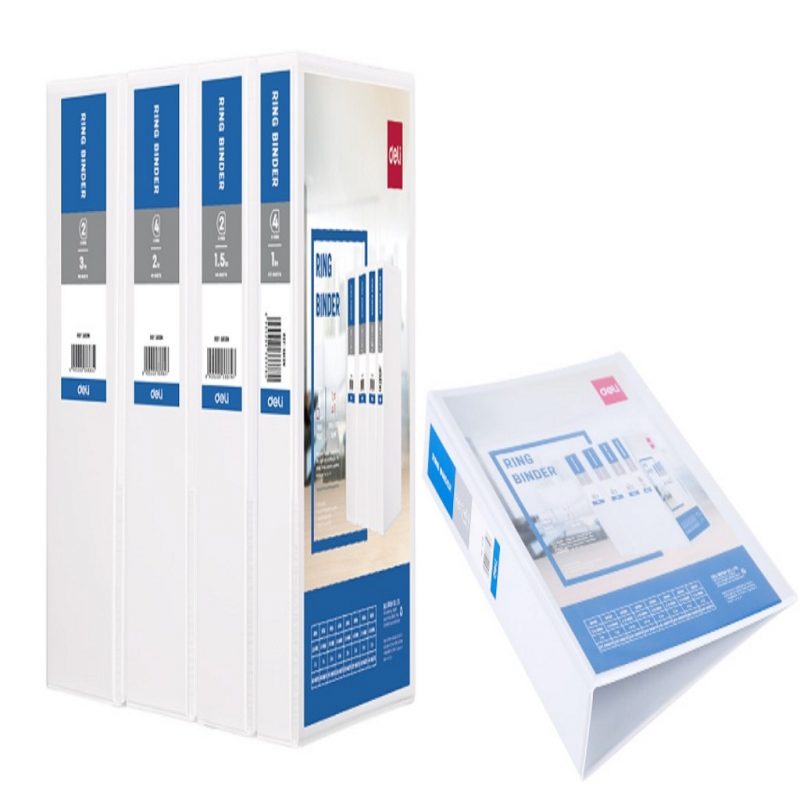 DELI 1.5" 2D-RING VIEW BINDER